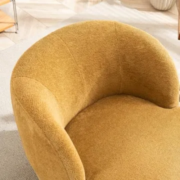 YOUNIKE Swivel Teddy Velvet Accent Chair for Modern Living
