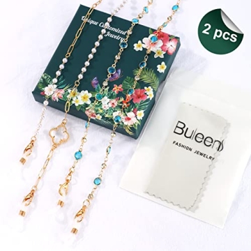 Elegant Buleens Glasses Chain Set with Pearls and Crystals