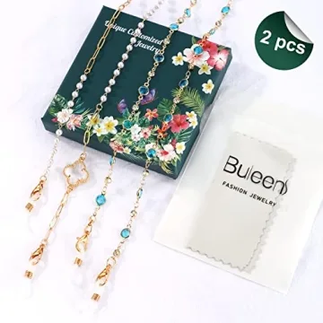 Elegant Buleens Glasses Chain Set with Pearls and Crystals