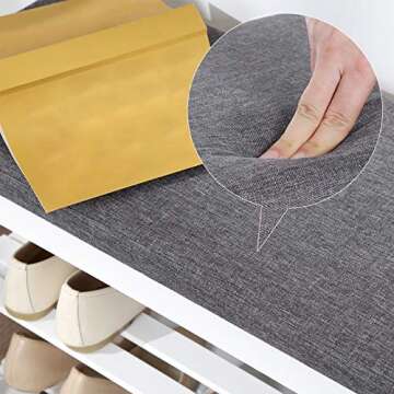 SONGMICS Bamboo Shoe Bench, 3-Tier Shoe Rack, Stable Shoe Organizer for Entryway, Living Room, Bench Seat Holds Up to 330 lb, 11.4 x 28 x 19.3 Inches, White and Gray ULBS604W01