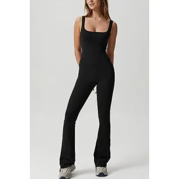 Stylish QINSEN Black Jumpsuit for Stylish Summer Wear