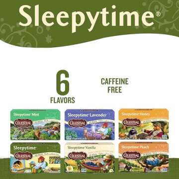 Celestial Seasonings Sleepytime Herbal Tea, Variety Pack - Caffeine Free Sleep Tea, 20 Tea Bags Per ...