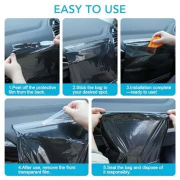 40 Pcs Disposable Car Trash Bags - Leakproof Convenience