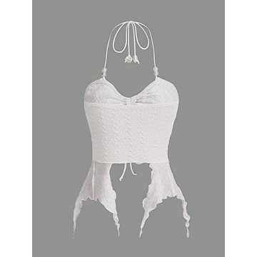 Trendy SHENHE Women's Halter Neck Crop Top for Summer