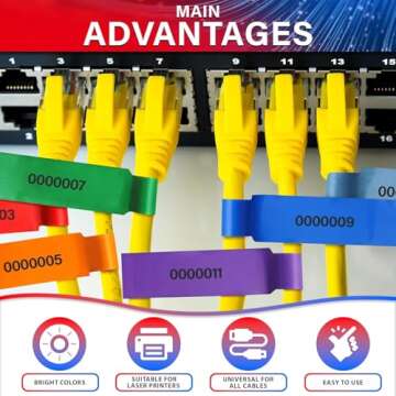 Durable 240 Pcs Cable Labels – Waterproof & Long-Lasting