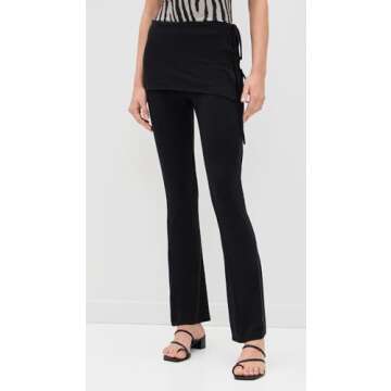 Miaou Women's Kali Pants: Chic Stretchy Black Trousers