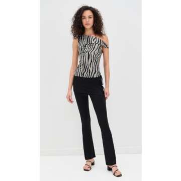 Miaou Women's Kali Pants - Stylish Stretch Black Trousers