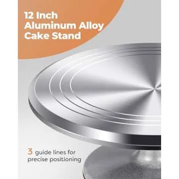 Kootek 180 Pcs Cake Decorating Kits Supplies - Aluminium Alloy Revolving Cake Turntable, Numbered Cake Decorating Tips and Frosting Tools for Baking Cupcake Cookie Muffin Kitchen Utensils