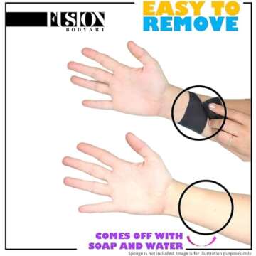 Fusion Body Art Face Paint | PRO Paraffin White (32gm), Professional Quality Water Activated Face and Body Paint Supplies Single Makeup Cake Hypoallergenic, Non-Toxic, Safe, Vegan, FDA Complia