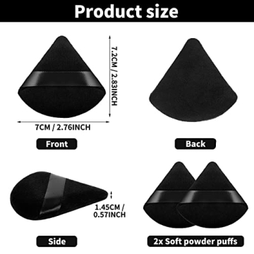 Sibba Triangle Powder Puffs - Reusable, Soft & Durable Makeup Tool