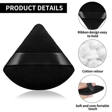 Sibba Triangle Powder Puffs - Reusable, Soft & Durable Makeup Tool