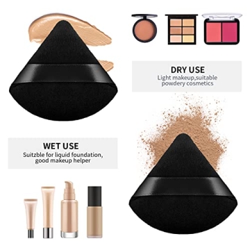 Sibba Triangle Powder Puffs - Reusable, Soft & Durable Makeup Tool