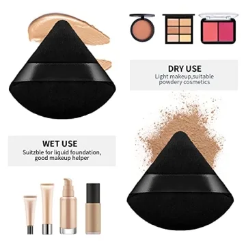 Sibba Triangle Powder Puffs - Reusable, Soft & Durable Makeup Tool