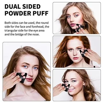 Sibba Triangle Powder Puffs - Reusable, Soft & Durable Makeup Tool