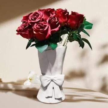 Stunning Relexome White Bow Vase for Elegant Decor