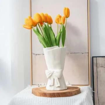 Stunning Relexome White Bow Vase for Elegant Decor