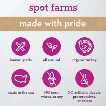 SPOT FARMS Organic Turkey Tenders for Happy Dogs