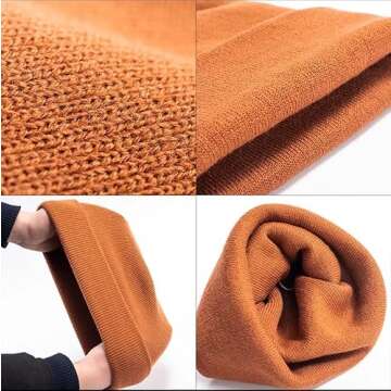 ENBAOHUI Baby Beanie Hat Newborn Winter Warm Knit Hat Kids Soft Beanie Cap Boys Girls Winter Warm Knit Hat Black/Grey/Navy Blue/Khaki M