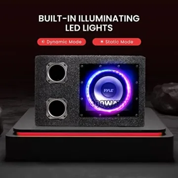 Pyle 8" Vented Subwoofer - 400 Watt Power & LED Lights