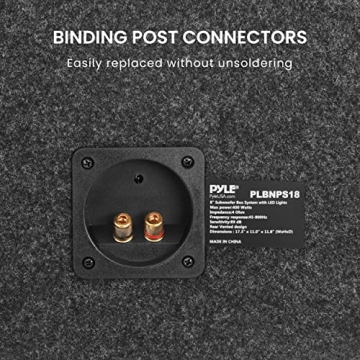 Pyle 8" Vented Subwoofer - 400 Watt Power & LED Lights