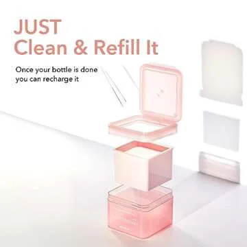 (Only Refill) Mediheal Collagen Ampoule Pad (100 Pads) - Cotton Facial Toner Pads for Skin Firming & Restore Elasticity - Vegan Eco Silk Pad