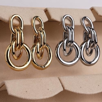 JeanBeau Chunky Statement Earrings for Women - Trendy Jewelry Gift