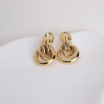 JeanBeau Chunky Statement Earrings for Women - Trendy Jewelry Gift