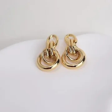 JeanBeau Chunky Statement Earrings for Women - Trendy Jewelry Gift