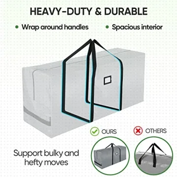 BALEINE 7.5 ft Christmas Tree Storage Bag Heavy Duty Gray