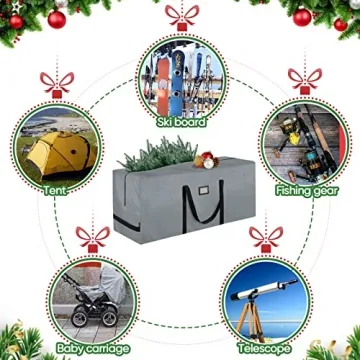 BALEINE 7.5 ft Christmas Tree Storage Bag Heavy Duty Gray