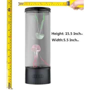 CALOVER Large Jellyfish Lamp Gifts for Kids Adults Electric Fantasy Tank Aquarium Night Mood Light f...