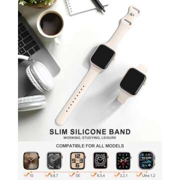 Slim Silicone Apple Watch Band for Stylish Comfort