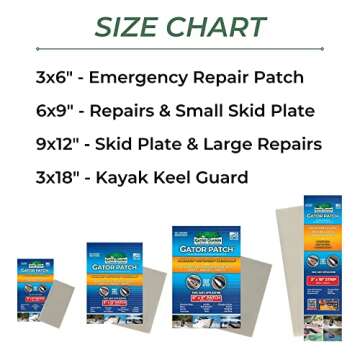 Gator Patch Fiberglass Reinforced Repair Patch - Repairs Holes, Dents & Cracks on Multiple Surfaces - DIY Prep, Peel & Stick - 3 Sizes - USA Made