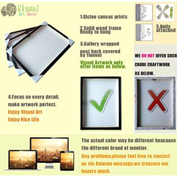 Visual Art Decor Starry Night Tree Silhouette Canvas Prints