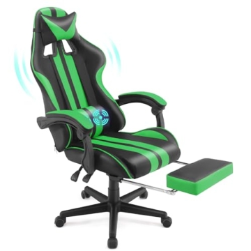 Ferghana E-Sports Gaming Chair in Green with Comfort Features