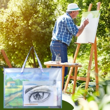 BUSOHA Art Portfolio Bag - 2 Pack Clear Waterproof Storage