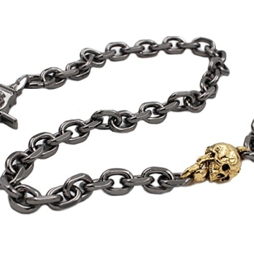 UNIQSUM Gold Skull Wallet Chain - Biker Punk Accessory