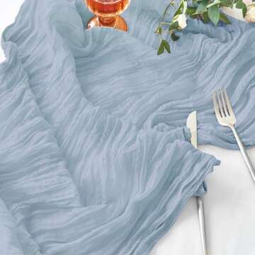 IVAPUPU 2 Pcs Cheesecloth Table Runner - Elegant Boho Decoration for All Occasions