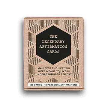 LEGENDARY LIFE Positive Affirmation Cards 120 Daily Motivational Cards + 10 Personal Affirmations for Women and Men - Manifestation and Motivation - Covers 6 Core Aspects of Your Life