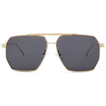 Stylish DeBuff Retro 70s Aviator Sunglasses for Women