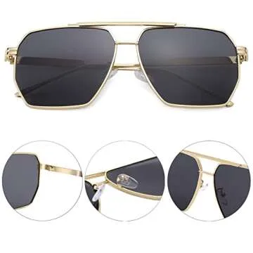 Stylish DeBuff Retro 70s Aviator Sunglasses for Women