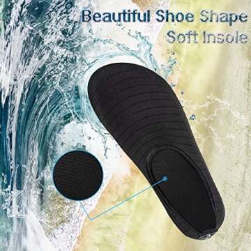 YALOX Water Shoes Women's Men's Outdoor Beach Swimming Aqua Socks Quick-Dry Barefoot Shoes Surfing Y...
