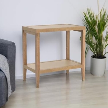 Stylish SICOTAS Boho Rattan Nightstand for Cozy Spaces