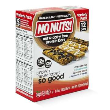 No Nuts! Nut-Free Vegan Protein Bars Variety Pack 12