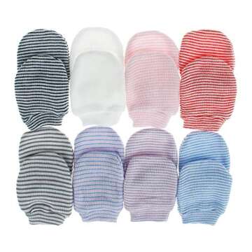 Zando Newborn Hospital Hat Mitten Sets for Baby Girl