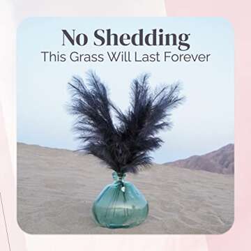 Lozidecor Faux Pampas Grass 42 Inch 5 Stems Decor