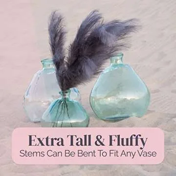 Lozidecor Faux Pampas Grass 42 Inch 5 Stems Decor