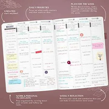 Legend Planner PRO Hourly Schedule - Weekly & Daily Organizer with Time Slots. Appointment Book Journal for Work & Personal, A4 (Rose Gold)