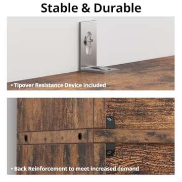 IRONCK Industrial Bookshelves and Bookcases Floor Standing 6 Shelf Display Storage Shelves 70 in Tall Bookcase Home Decor Furniture for Home Office, Living Room, Bed Room, Vintage Brown