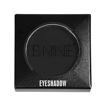 ISMINE Single Black Matte Eyeshadow Powder Palette High Pigment, Longwear, Intense Color Best Black Eyeshadow